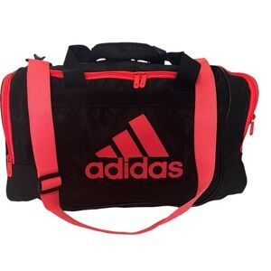Adidas Black and Pink Duffel Bag